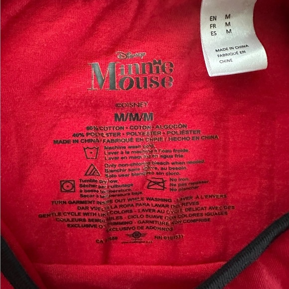 Disney Minnie Mouse Red Graphic Tee – Women’s M - Picture 5 of 7